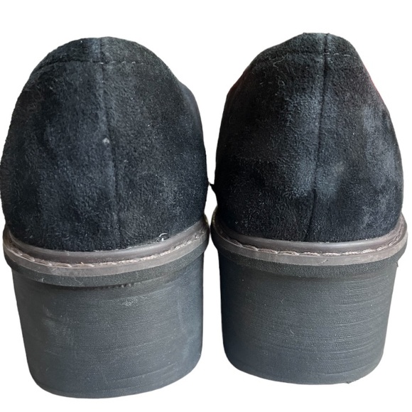 CLARKS AIRABELL MID SLIP ON SUEDE LEATHER WEDGE SHOES BLACK Size 9.5 - Picture 9 of 12